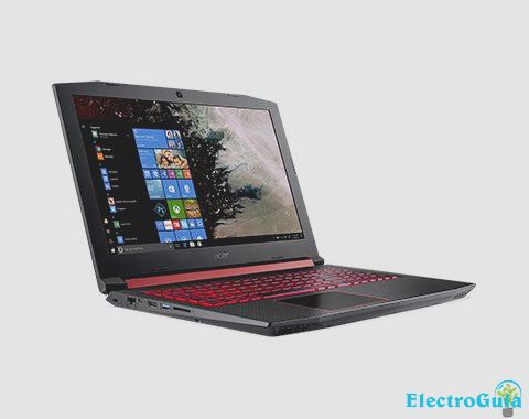 Nitro Gaming Laptop de Acer sobre fondo blanco